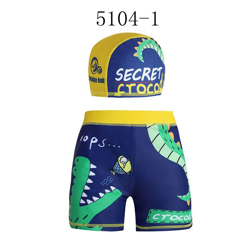 Boys Swimming Trunks with Cap | Kids Polyester Swim Shorts Canada | Size 80-120
