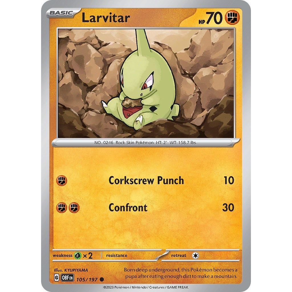 Larvitar (105/197) (OBF)