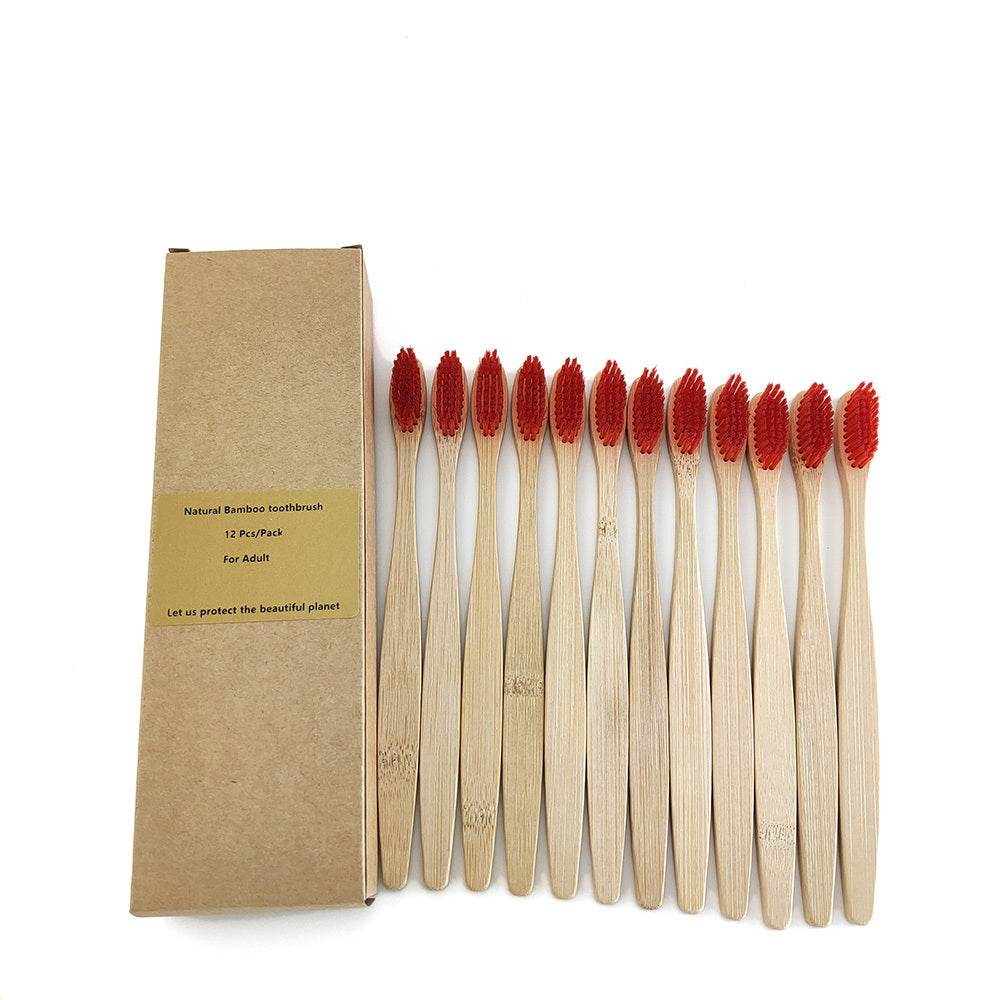 Eco friendly 12 Bamboo toothbrushes