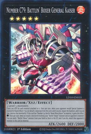 Number C79: Battlin' Boxer General Kaiser (LD10-EN035) - Legendary Duelists: Soulburning Volcano 1st Edition