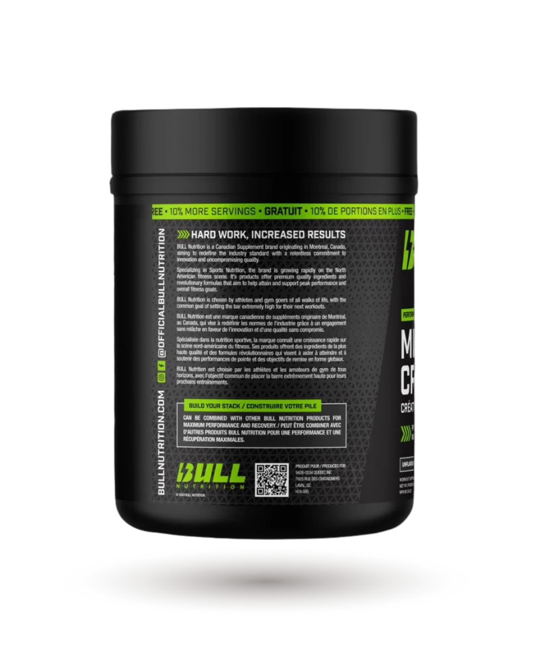 Bull Nutrition Creatine - 220 Servings