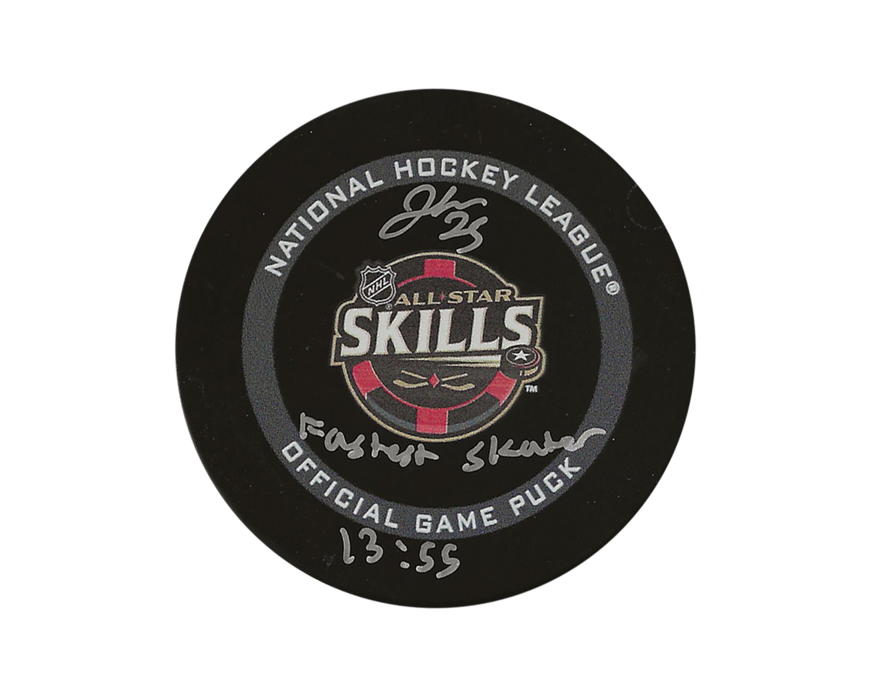 Jordan Kyrou Autographed 2022 All-Star Skills Competition Official Game Puck Inscribed 