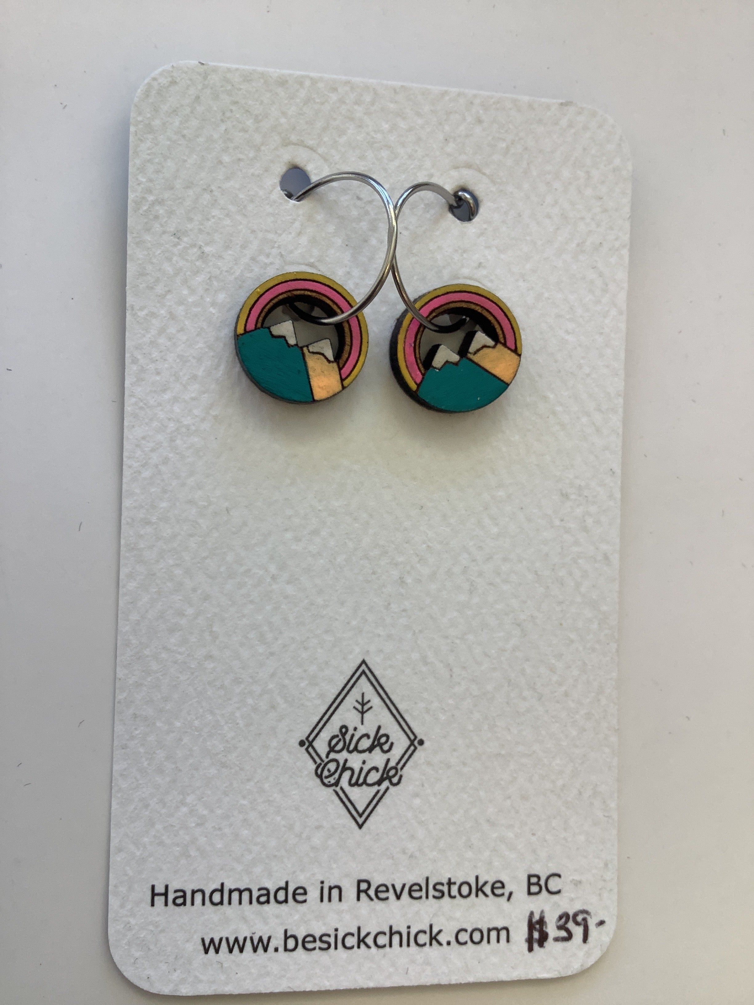 Mountain Circle Hoop Earrings - Sick Chick (Revelstoke, BC)
