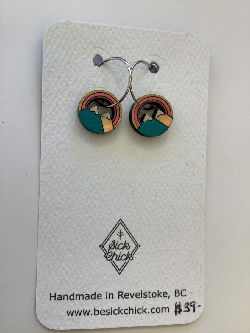 Mountain Circle Hoop Earrings - Sick Chick (Revelstoke, BC)