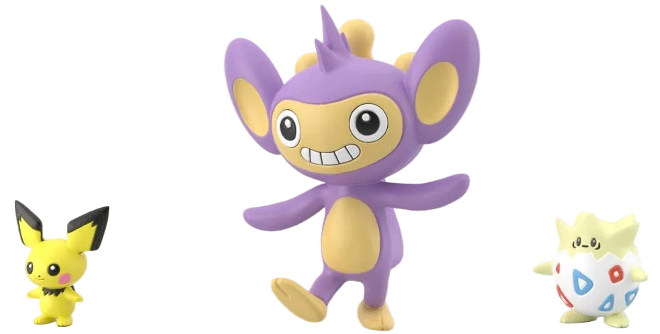Pokemon Scale World - Johto Region - Pichu & Togepi  & Aipom Figure