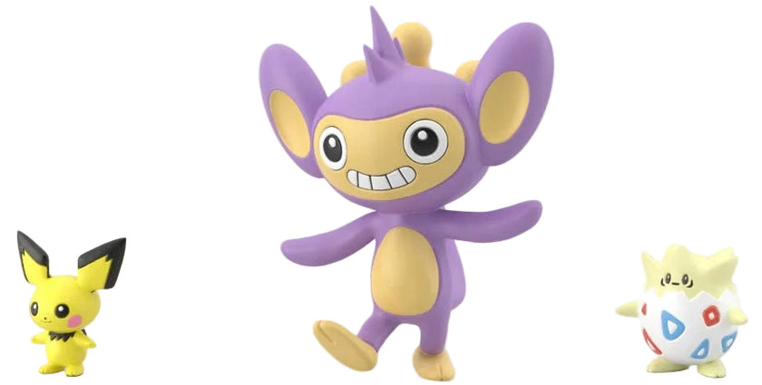 Pokemon Scale World - Johto Region - Pichu & Togepi  & Aipom Figure