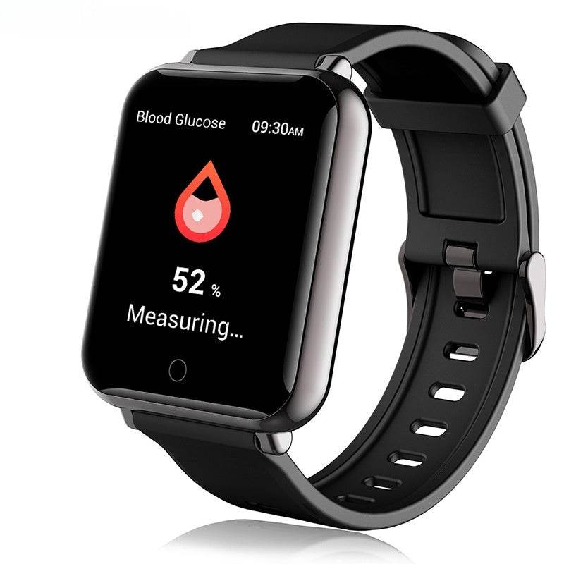 Glucose Blood Oxygen Health Monitoring Smart Watch – Multi-Sport, Black