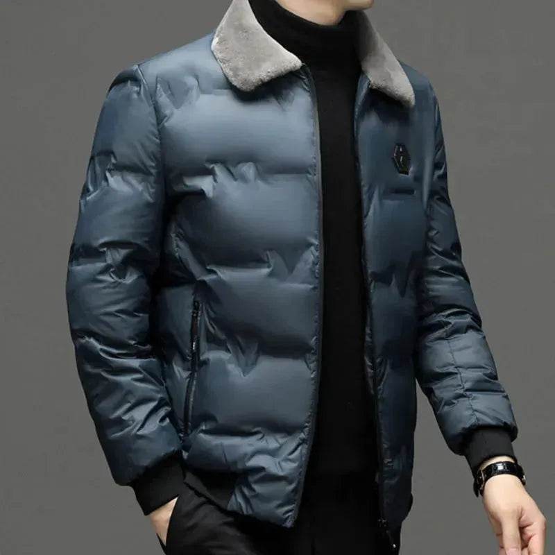 Men's Cotton-padded Slim Fit Zipper Lightweight Winter Puffer Jacket