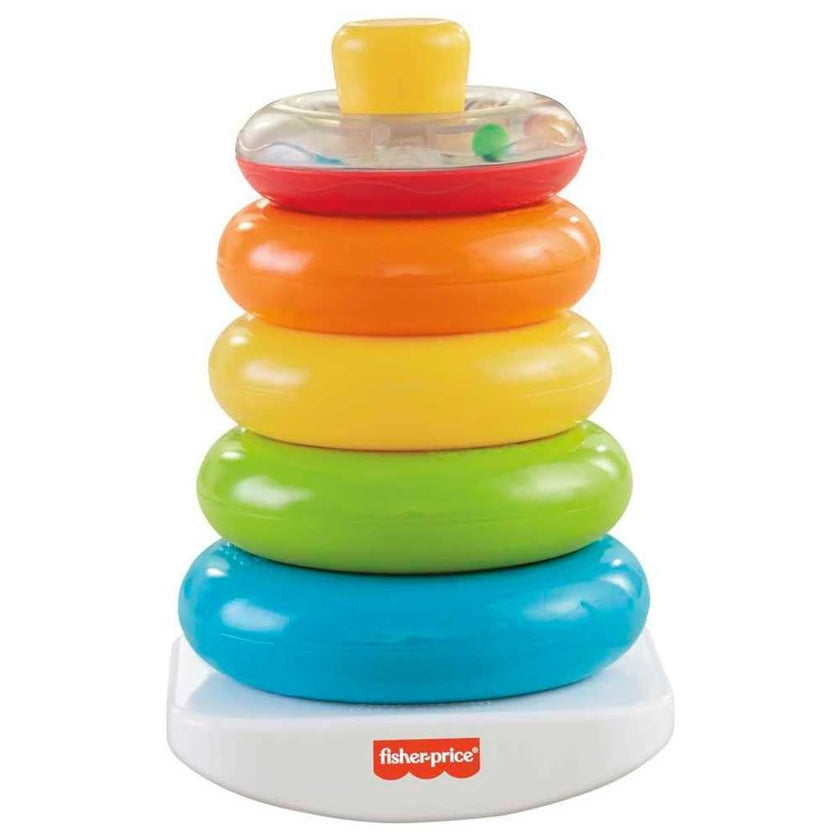 Fisher-Price Baby’s First Blocks & Rock-a-Stack Toy Set, Bucket of 10 Shapes & Ring Stacking Activity for Developmental Play Ages 6+ Months 🍁 All In One Marketplace Canada