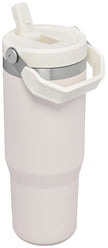 STANLEY IceFlow Flip Straw Tumbler with Handle 30 oz | Twist On Lid and Flip Up Straw | Leak Resistant Water Bottle | Insulated Stainless Steel | BPA-Free | Rose Quartz 🍁 All In One Marketplace Canada