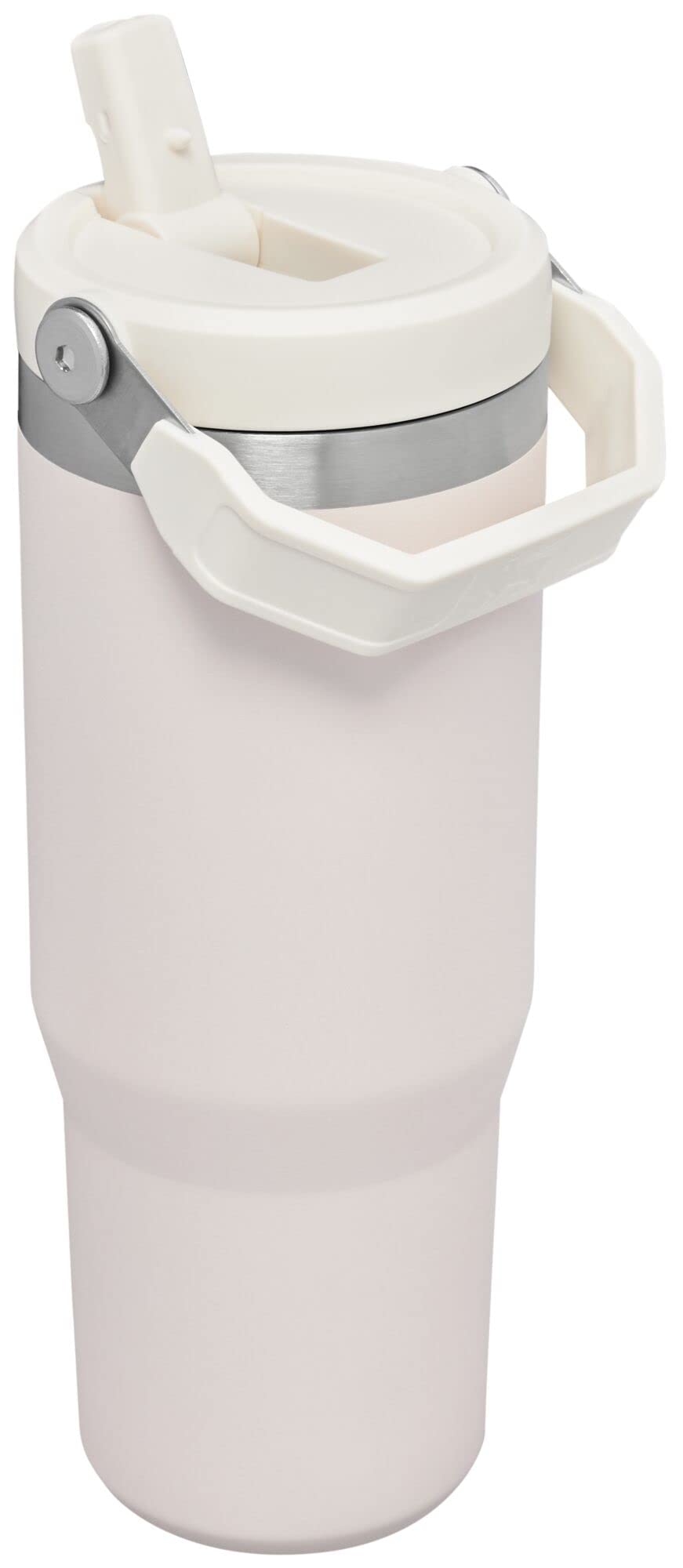 STANLEY IceFlow Flip Straw Tumbler with Handle 30 oz | Twist On Lid and Flip Up Straw | Leak Resistant Water Bottle | Insulated Stainless Steel | BPA-Free | Rose Quartz 🍁 All In One Marketplace Canada