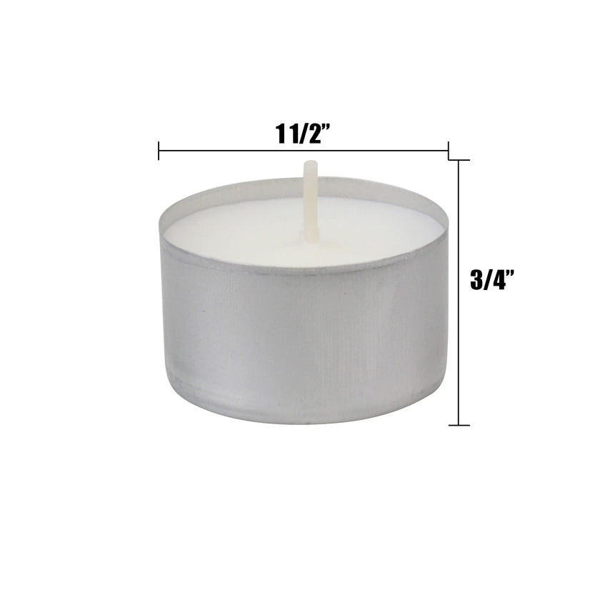 Stonebriar Unscented Tea Light Candles, 6 to 7 Hour Extended Burn Time, Smokeless, White, Bulk Set for Weddings, Events, Home Decor, Emergency Use, 100 Count 🍁 All In One Marketplace Canada