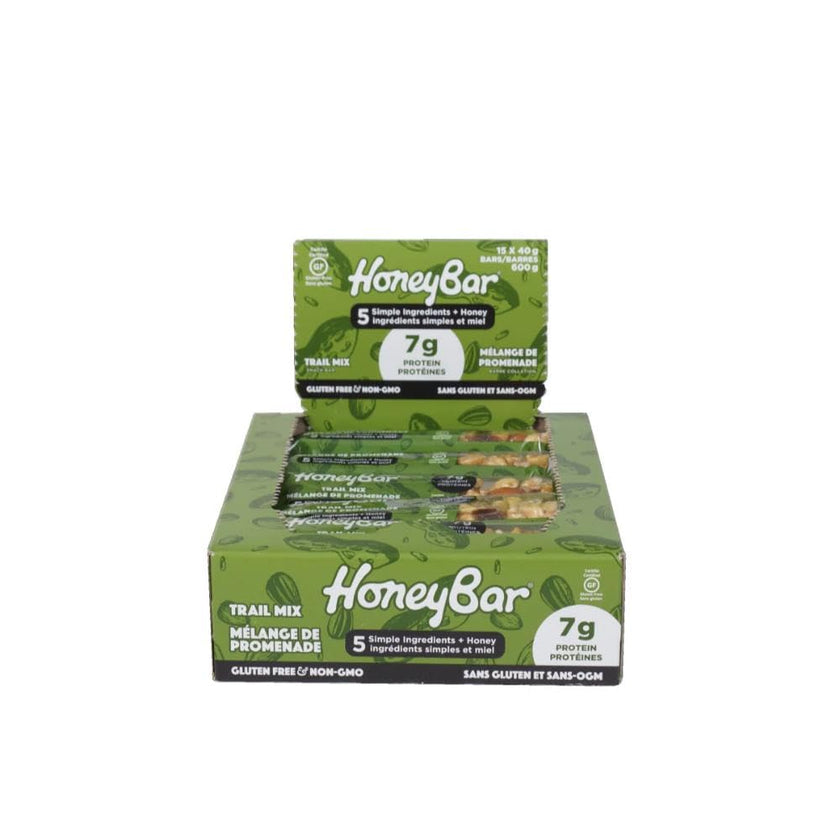 HoneyBar Snack Bars, Trail Mix, 15 x 40g bar (Case Pack) 🍁 All In One Marketplace Canada