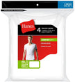 Hanes Men's ComfortSoft 4 Pack FreshIQ Cotton V-Neck T-Shirt, White, Medium 🍁 All In One Marketplace Canada