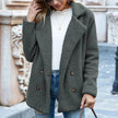 Lapel Winter Fleece Fluffy Jacket Cardigan Sweater for women
