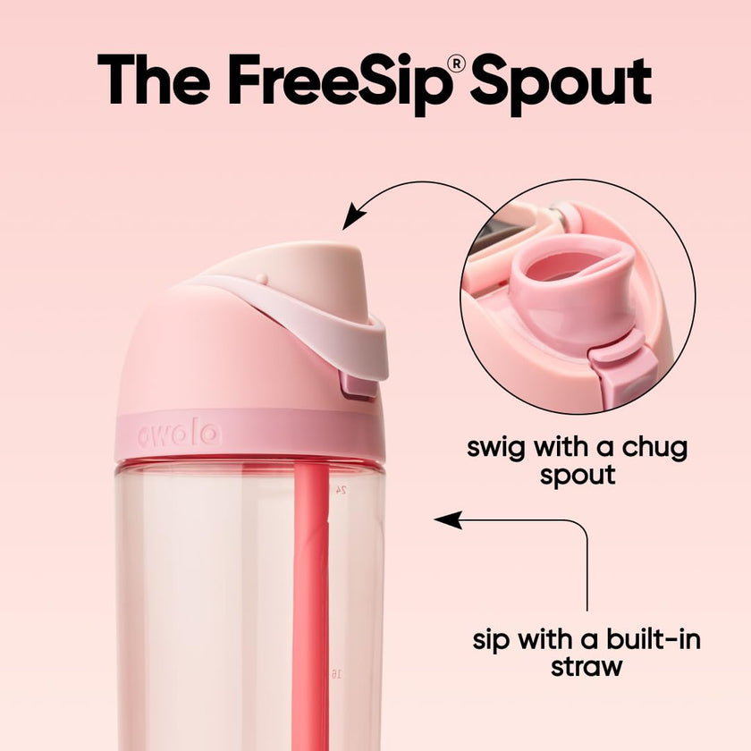 Owala FreeSip Tritan Insulated Stainless Steel Water Bottle with Straw, BPA-Free Sports Water Bottle, Great for Travel, 25 Oz, Rose Quartz 🍁 All In One Marketplace Canada