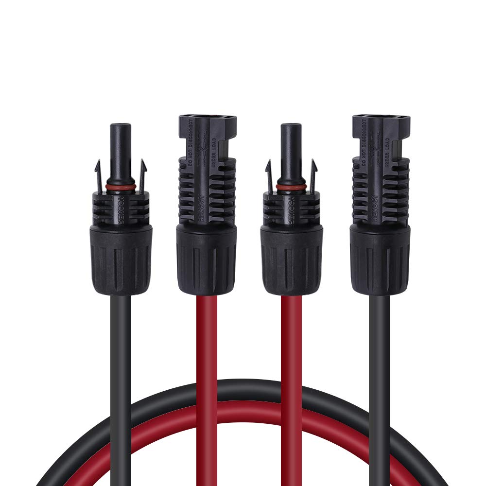 Renogy 20FT 12AWG Solar Panel Extension Cable with Female and Male Connectors, 20Ft. 12AWG, 1 Pair 20' 12 Gauge Red and Black 🍁 All In One Marketplace Canada