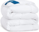 Comforter Twin Size Goose Down Alternative Microfiber Quilted Solid Comforter/Duvet Insert - Ultra Soft Hypoallergenic Bedding - Medium Warmth for All Seasons Twin Comforter - White 🍁 All In One Marketplace Canada