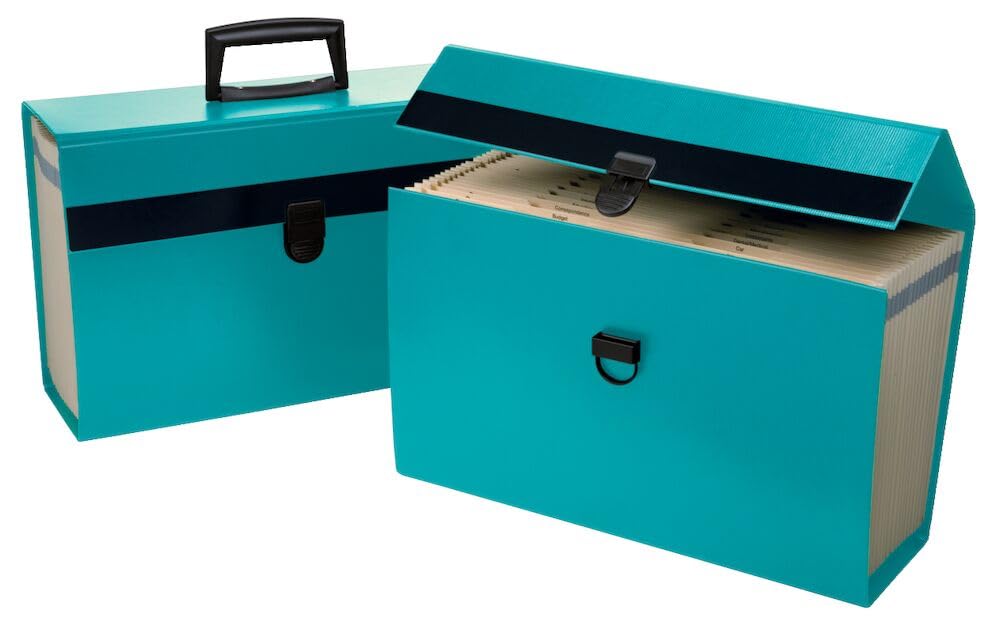 Pendaflex File Organizer, Portafile Expanding Organizer, 19 Pockets, Dark Turquoise, Heavy Duty and Portable, Ideal for Home and Office Use 🍁 All In One Marketplace Canada