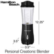 HAMILTON BEACH 51101BC Personal Blender with Travel Lid