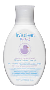 Live Clean - Baby Soothg Oatmeal Tearless Wash (300ml)