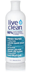 Live Clean - Fresh Water Liquid Hand Soap Refill (1L)