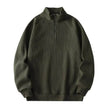 Autumn Winter half zip Stand-collar Fleece Sweatshirt Pullover tops for men