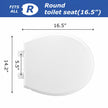Round Toilet Seat, Slow Close, White Plastic, Never Loosen, 16.5” 🍁 All In One Marketplace Canada