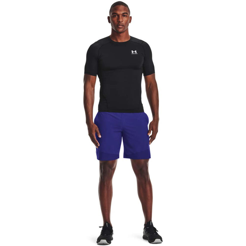 Under Armour mens Armour Heatgear Compression Short-sleeve T-shirt , Black (001)/White , Small 🍁 All In One Marketplace Canada