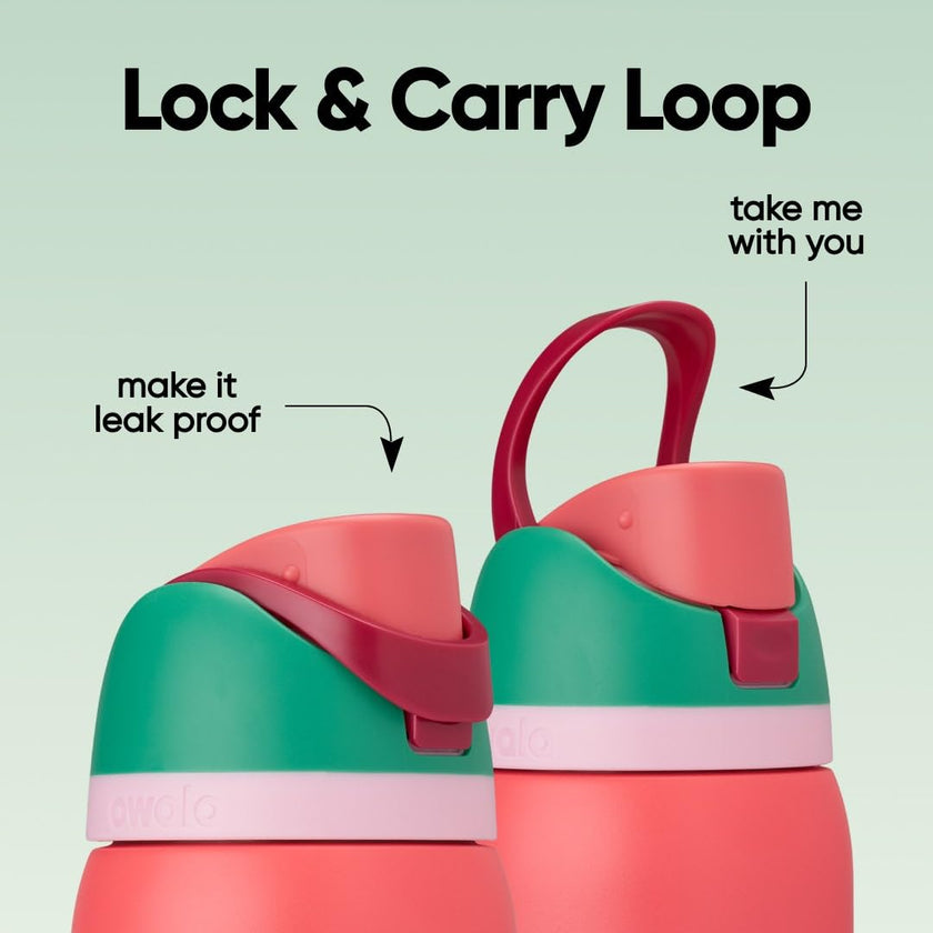 Owala FreeSip Insulated Stainless Steel Water Bottle with Straw for Sports, Travel, and School BPA-Free Sports Water Bottle, 32 oz, Strawberry Field 🍁 All In One Marketplace Canada