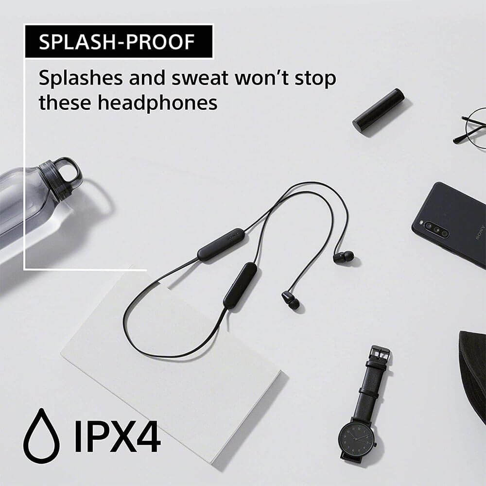 Sony WI-C100 Wireless in-Ear Bluetooth Headphones with Built-in Microphone, Black 🍁 All In One Marketplace Canada