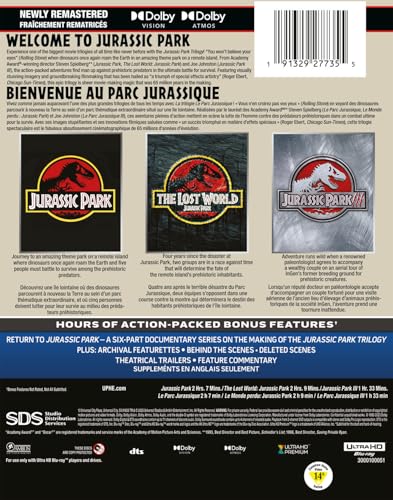 Jurassic Park Trilogy: Limited Edition Steelbook - 4K
