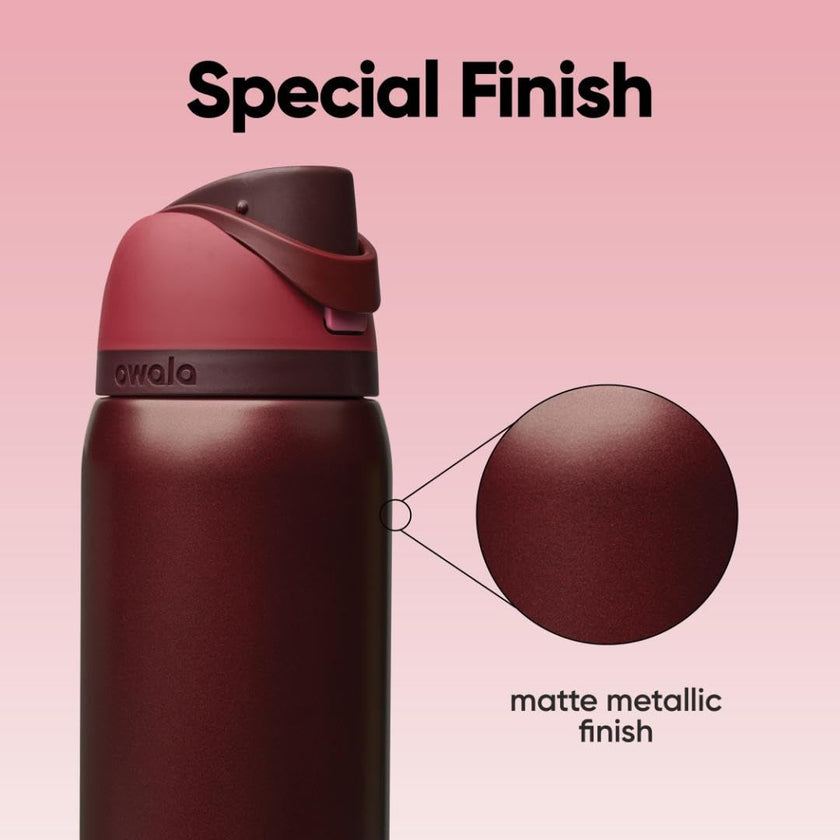 Owala FreeSip - Stainless Steel - 32-oz. - Red Black Cherry 🍁 All In One Marketplace Canada