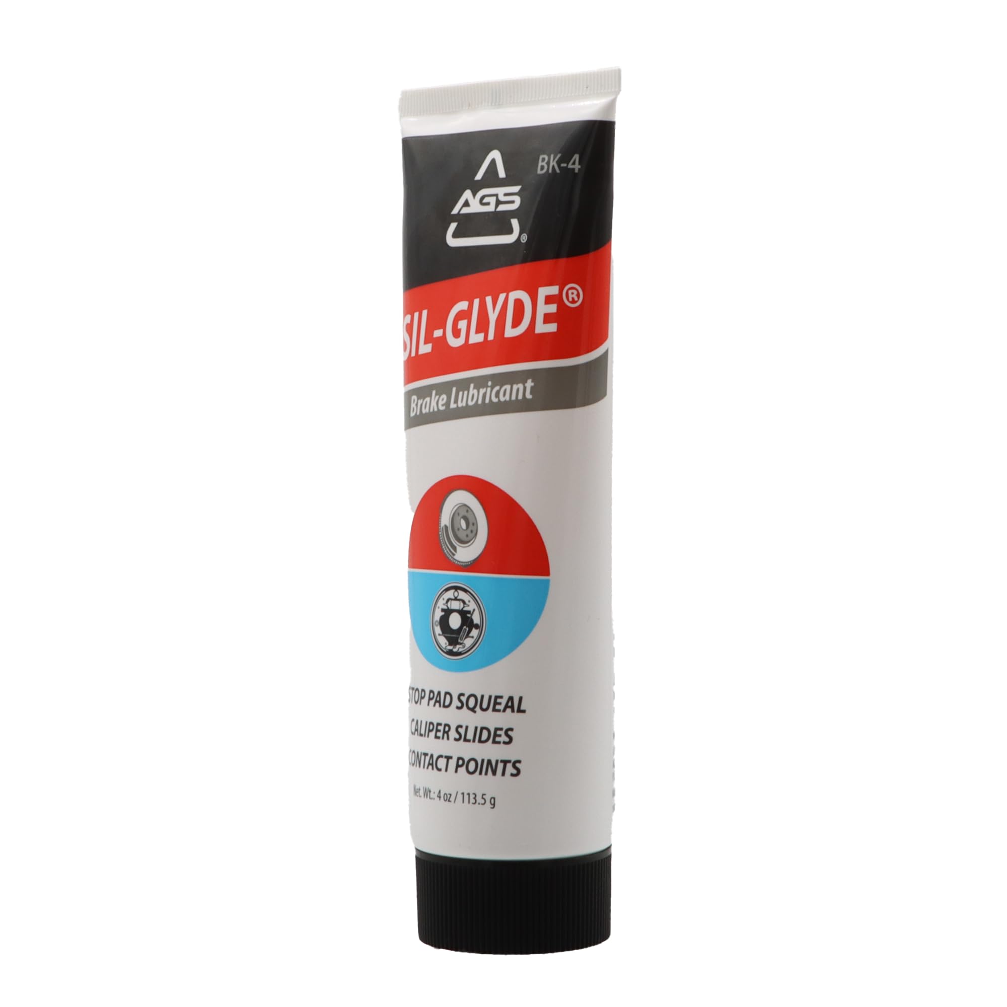 AGS SIL-Glyde 4 oz Tube Silicone Based Brake Assembly Lubricant for Eliminating Disc Brake Squeal - Moisture Proof, Heat Resistant, Rust and Corrosion Protector 🍁 All In One Marketplace Canada