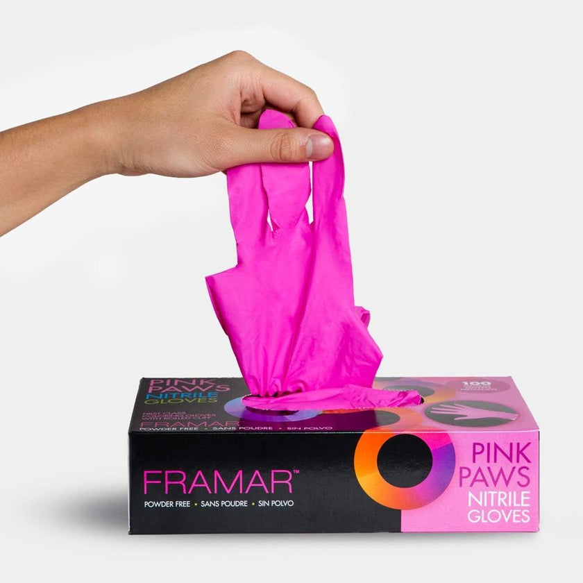 FRAMAR Pink Nitrile Gloves Medium - Disposable Gloves Medium, Cleaning Gloves, Kitchen Gloves, Latex Free Gloves Disposable, Gants Nitrile, Gants Jetables 🍁 All In One Marketplace Canada