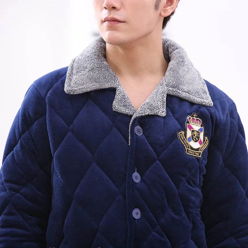 Thick quilted Winter pajamas Set  2pcs Unisex