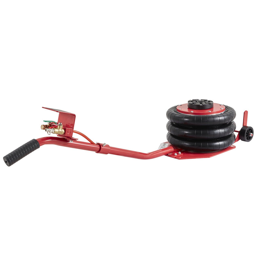 VEVOR Air Jack, 3 Ton/6600 lbs Triple Bag Air Jack, Airbag Jack with Six Steel Pipes, Lift up to 17.7 inch/450 mm, 3-5 s Fast Lifting Pneumatic Jack, with Long Handles for Cars, Garages, Repair, (Red) 🍁 All In One Marketplace Canada