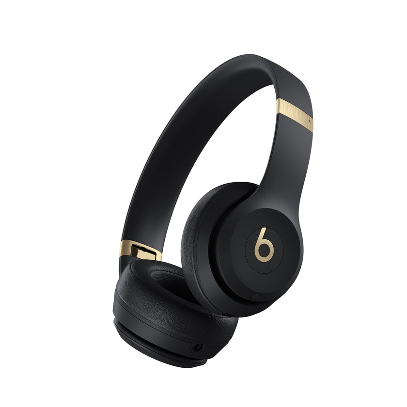 Beats Solo 4 - Wireless Bluetooth On-Ear Headphones, Apple & Android Compatible, Up to 50 Hours of Battery Life - Gold & Black 🍁 All In One Marketplace Canada