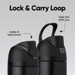 Owala FreeSip Insulated Stainless Steel Water Bottle with Straw for Sports and Travel, BPA-Free, 24-oz, Very, Very Dark 🍁 All In One Marketplace Canada