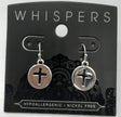 Dangle Cross Cut-Out Earring in Silver