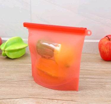 Reusable Silicone food storage bag vacuum sealed bag