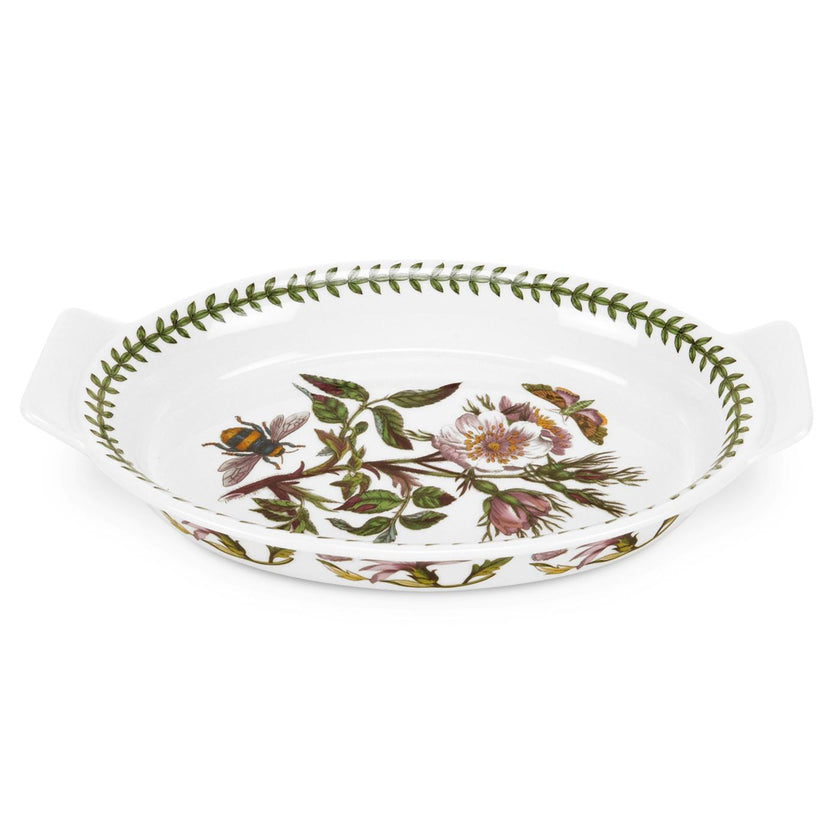 Portmeirion - Botanic Garden - MEDIUM OVAL GRATIN DISH (DOG ROSE)