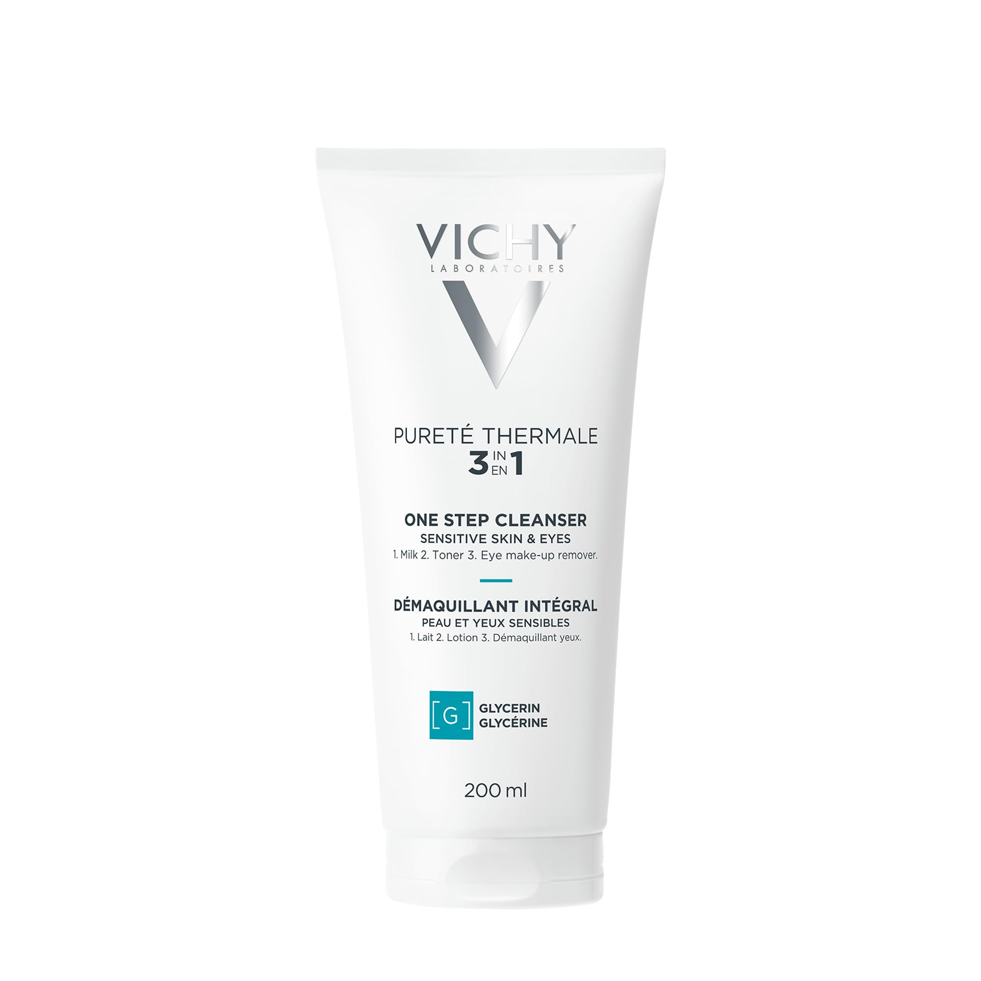 Vichy Gentle Facial Cleanser and Makeup Remover, Purete Thermal 3-in-1 Face Cleanser for Sensitive Skin, Hypoallergenic, Dermatologist Recommended, Paraben-Free, 200mL 🍁 All In One Marketplace Canada