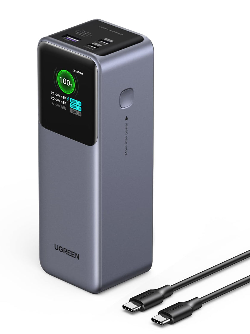 UGREEN Power Bank, 25000mAh 200W, 3-Port Portable Charger, TFT Smart Display, Battery Pack, Compatible with iPhone 16/16 Plus/16 Pro/16 Pro Max, iPhone 15/14/13/12, MacBook, Dell, Galaxy S25 Ultra 🍁 All In One Marketplace Canada