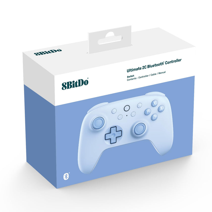 8BitDo Ultimate 2C Bluetooth Controller for Switch/Switch 2, Wireless Controller with 6-Axis Motion Control, Rumble Vibration, Refined D-Pad and Bumpers, and Hall Effect Joysticks (Blue) 🍁 All In One Marketplace Canada