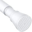 White Tension Curtain Rod for Windows 28 to 48 inch, Adjustable Expandable Pressure Spring Curtain Rod No Drilling, 7/8