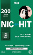 Quit Smoking Aid Nicotine Spray Nic-Hit Mint Flavor 2mg - 200 Sprays 🍁 All In One Marketplace Canada