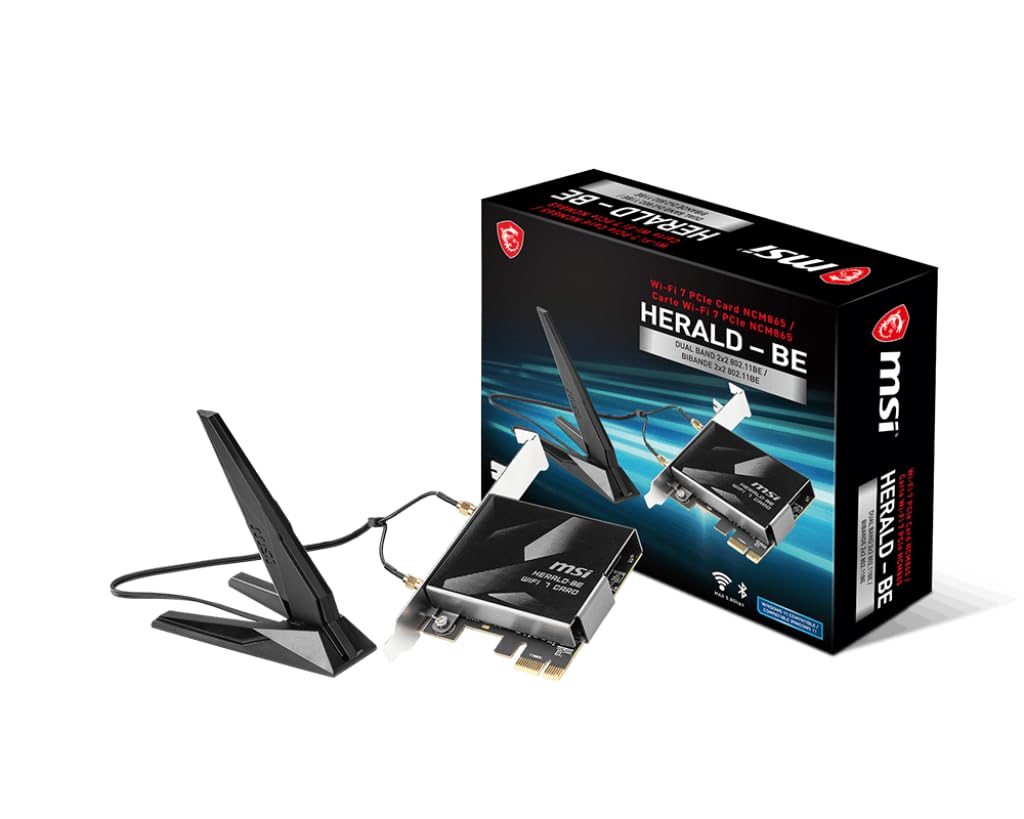 MSI Herald-BE WI-FI 7 MAX (Wi-Fi 7, 802.11BE, Bluetooth 5.4, PCIe, Multi-Link Operation Technology, External Antenna) 🍁 All In One Marketplace Canada