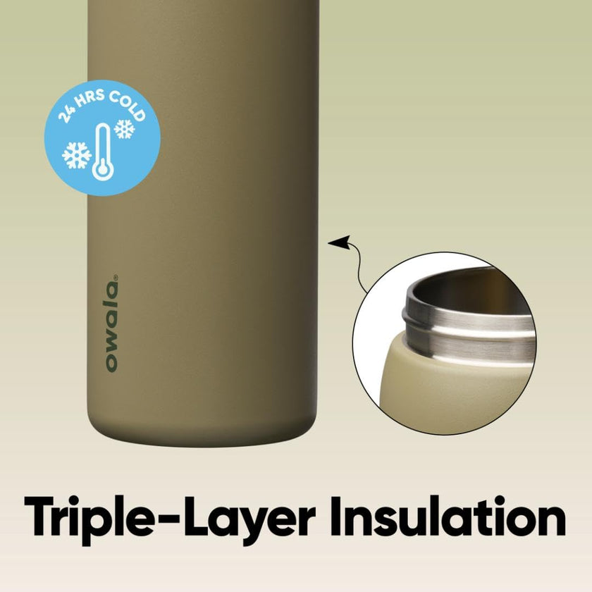 Owala FreeSip Insulated Stainless Steel Water Bottle with Straw, BPA-Free Sports Water Bottle, Great for Travel, 32 Oz, Off Road 🍁 All In One Marketplace Canada