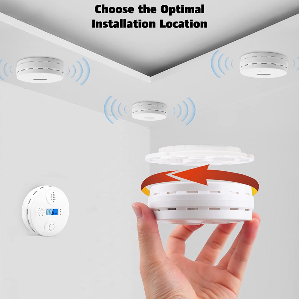Carbon Monoxide Detector,CO Alarm Detector with Digital Display and Sound Alarm for Home 2pcs 🍁 All In One Marketplace Canada